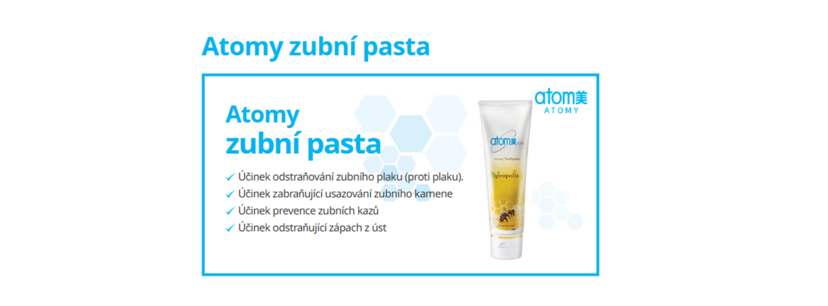 Atomy zubní pasta 200g x  5 set propolis, zelený čaj14